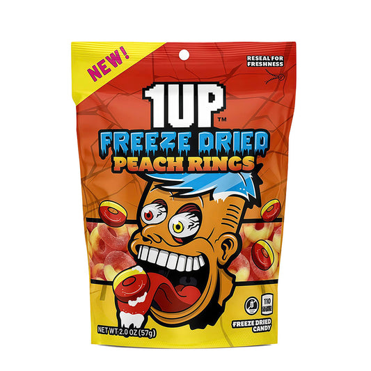 1UP Freeze Dried Peach Rings (57g)