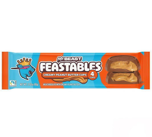 MrBeast Feastables Creamy Peanut Butter 4 Cups (80g)