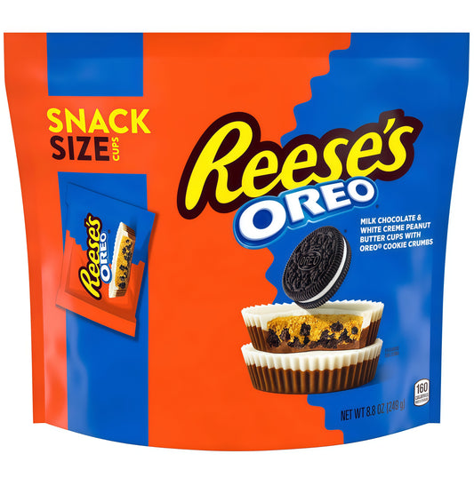 Reese's Oreo Milk Chocolate & White Creme Peanut Butter Cups Snack Size (249g)