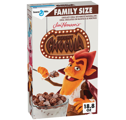 Jim Henson’s Count Chocula with Monster Marshmallows Halloween Edition Family Size Cereal (532g)