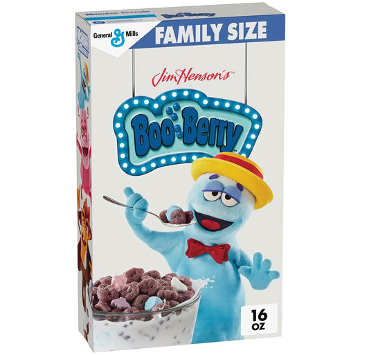 Jim Henson’s Boo Berry with Monster Marshmallows Halloween Edition Family Size Cereal (453g)