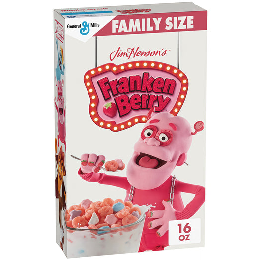 Jim Henson’s Franken Berry with Monster Marshmallows Halloween Edition Family Size Cereal (453g)