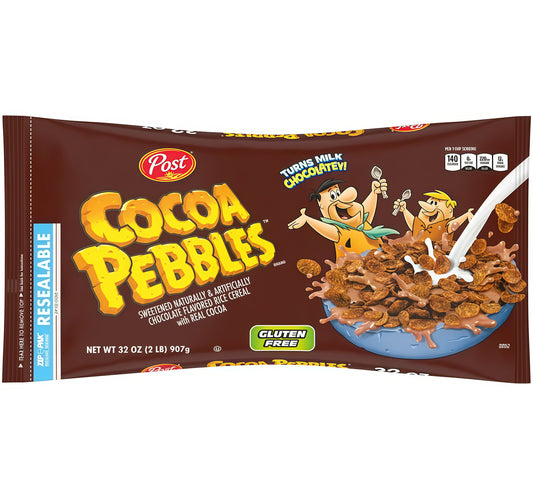 Cocoa Pebbles Cereal Resealable Bag (907g)