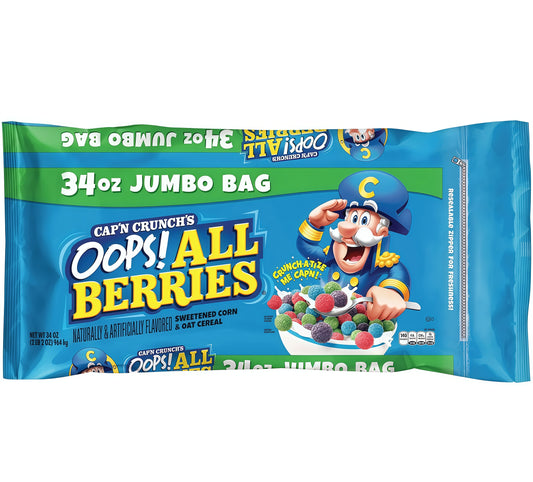 CAP’N CRUNCH Oops All Berries Cereal Jumbo Bag (964g)