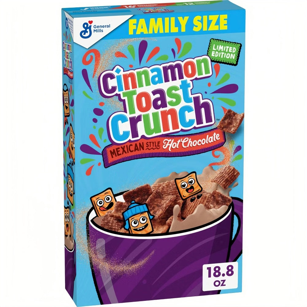 Cinnamon Toast Crunch Mexican Style Hot Chocolate Limited Edition Family Size Cereal (532g)