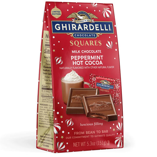 Ghirardelli Squares Milk Chocolate Peppermint Hot Cocoa (151g)