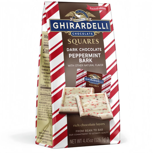 Ghirardelli Squares Dark Chocolate Peppermint Bark (126g)