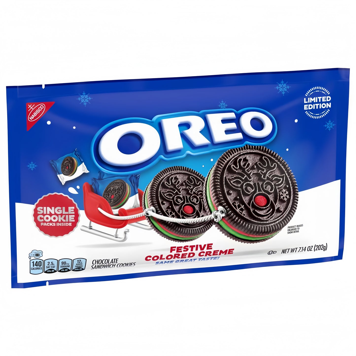 Oreo Festive Coloured Crème Christmas Edition (202g)