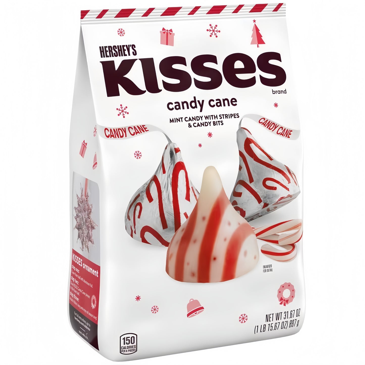 Hershey's Kisses Candy Cane Bulk Bag (897g)