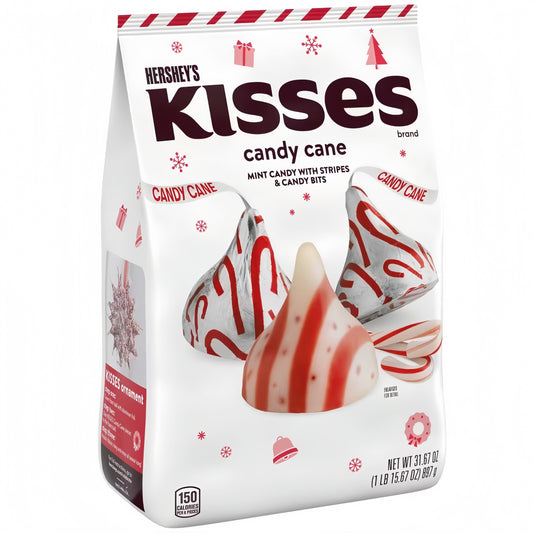 Hershey's Kisses Candy Cane Bulk Bag (897g)