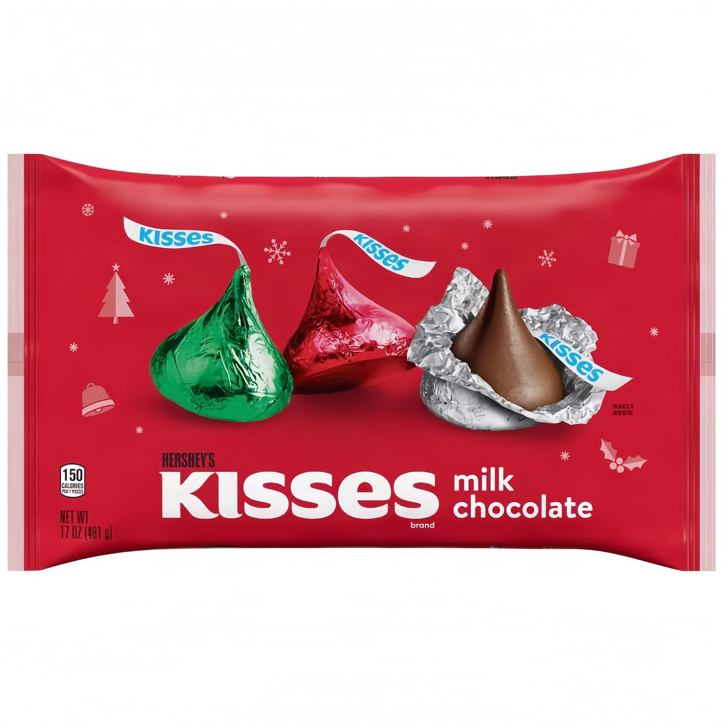 Hershey's Kisses Milk Chocolate Christmas Edition (481g)
