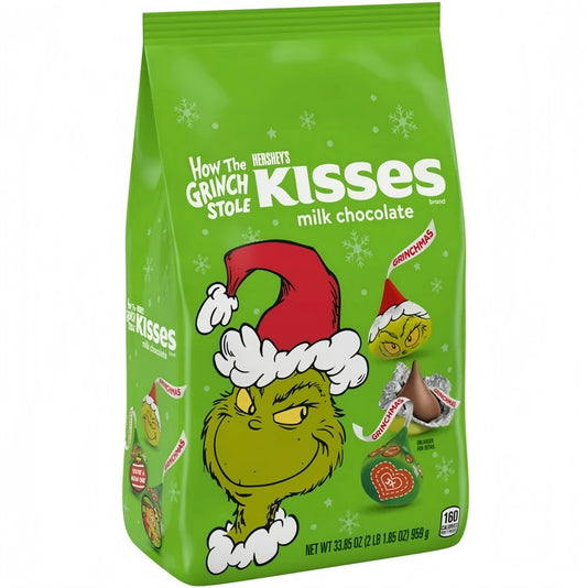 Hershey's Kisses Grinch Milk Chocolate Bulk Bag (959g)