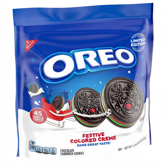 Oreo Festive Coloured Crème Jumbo Bag Limited Edition (650g)