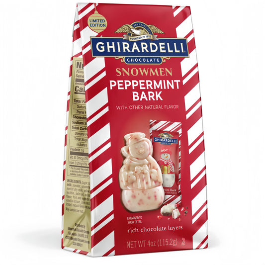Ghirardelli Snowmen Peppermint Bark (115g)