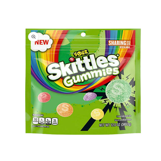 Skittles Sour Gummies Sharing Bag (340g)