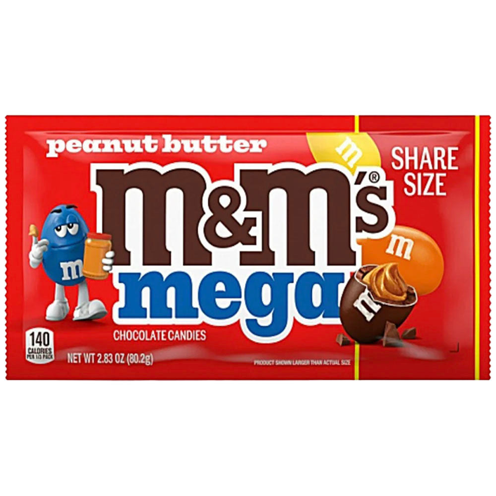 M&M Peanut Butter Mega Share Bag - 80g