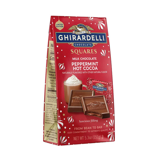Ghirardelli Squares Milk Chocolate Peppermint Hot Cocoa (151g)