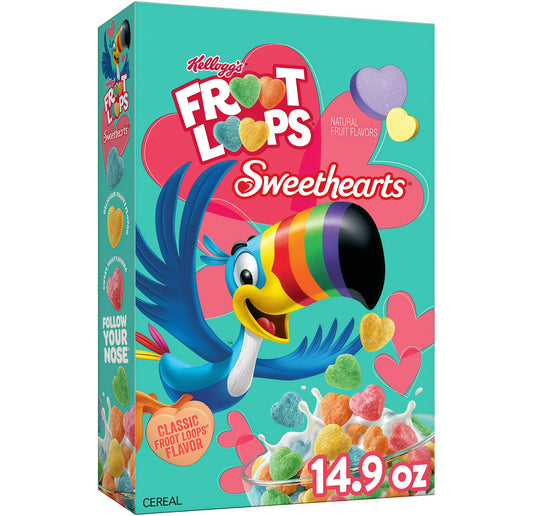 Froot Loops Sweethearts Limited Edition Family Size Cereal (422g)