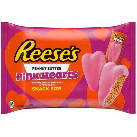 Reese's Peanut Butter Pink Hearts Snack Size (272g)