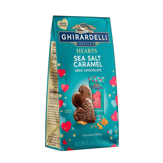 Ghirardelli Hearts Milk Chocolate Sea Salt Caramel (117g)