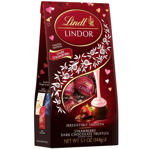 Lindt Lindor Dark Strawberry Truffles Limited Edition (144g)