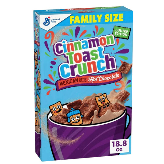 Cinnamon Toast Crunch Mexican Style Hot Chocolate Limited Edition Family Size Cereal (532g)
