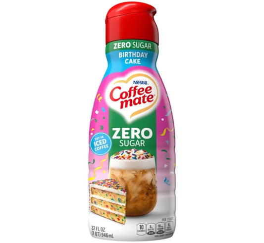 Coffee Mate Birthday Cake Zero Sugar Coffee Creamer (32oz)