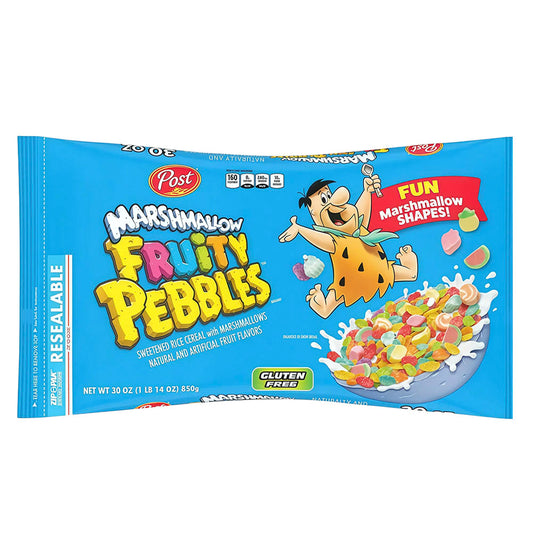 Fruity Pebbles Marshmallow Cereal Resealable Bag (850g)