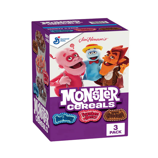 Jim Henson’s Boo Berry, Franken Berry & Count Chocula Monster Cereals Variety 3 Pack (882g)