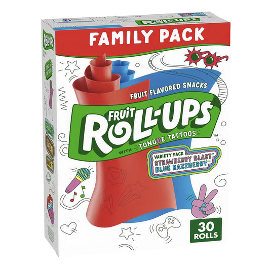 Fruit Roll Ups Variety Family Pack Box 30 Rolls (425g)