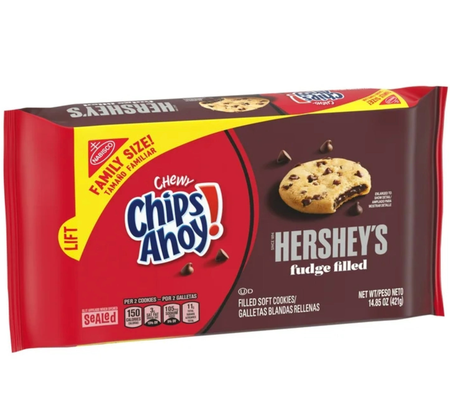 Chips Ahoy Chewy Hershey’s Fudge Filled Family Size (421g)