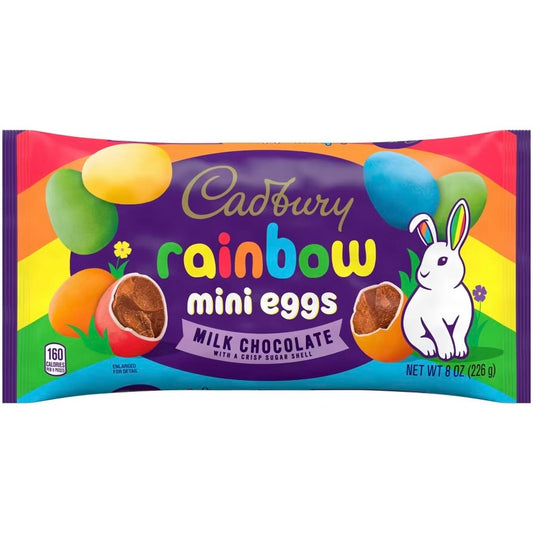 Cadbury Rainbow Mini Eggs Milk Chocolate USA Import (226g)
