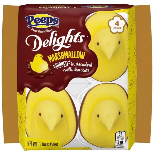 Peeps Marshmallow Milk Chocolate Dipped Yellow Chicks (56g)