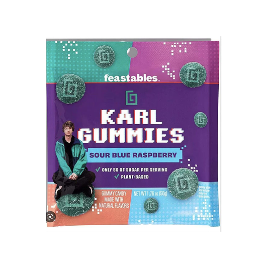 MrBeast Feastables Karl Gummies Sour Blue Raspberry 50g