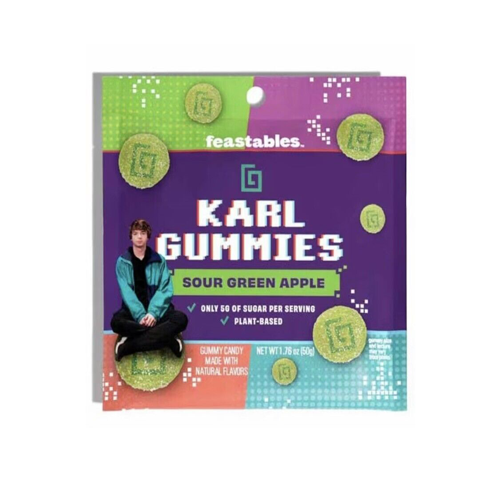 MrBeast Feastables Karl Gummies Sour Green Apple 50g