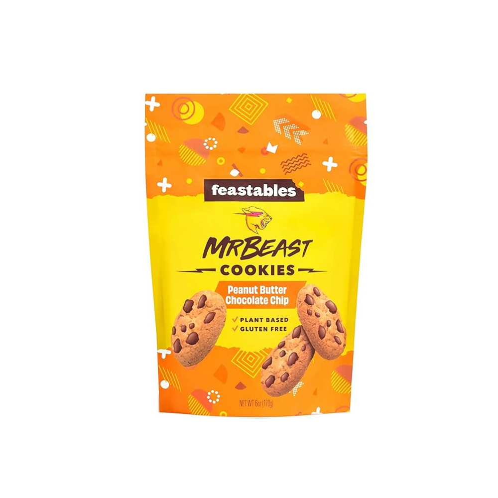 MrBeast Feastables Peanut Butter Chocolate Chip Cookies