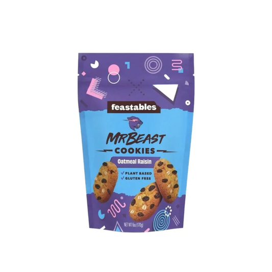 MrBeast Feastables Oatmeal Raisin Cookies B/B 07/24